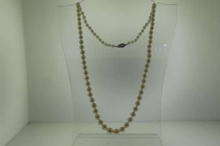 Graduated Strand of Pearl Necklace