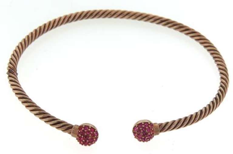 Pink Swarovski Bangle Bracelet