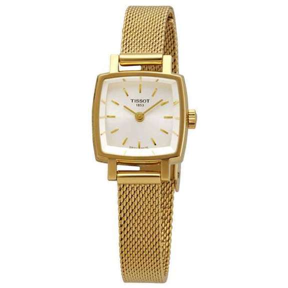 New Womens Tissot Swiss Gold Toned Square