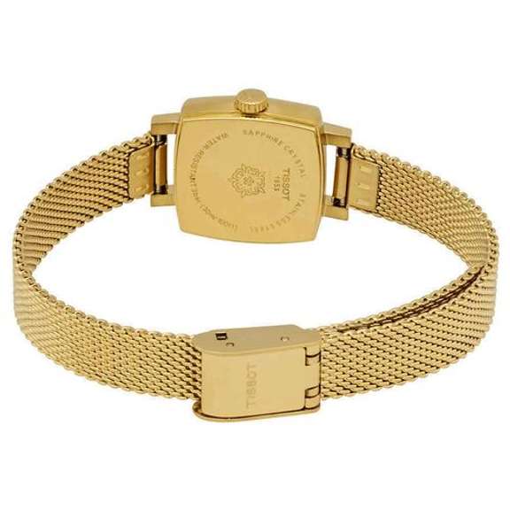 New Womens Tissot Swiss Gold Toned Square