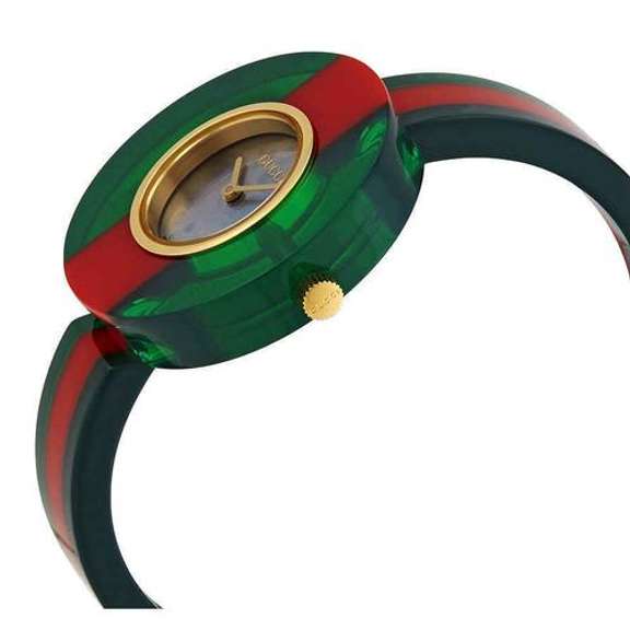 New Womens Gucci Swiss w Transparent MoP Dial