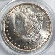 1887 O PCGS MS 63 Morgan In A Rattler Holder