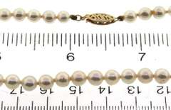 Simple & Lovely 14kt YG 5mm White Pearl Necklace