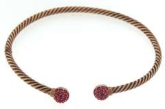 Pink Swarovski Bangle Bracelet