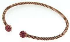 Pink Swarovski Bangle Bracelet