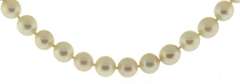 Magical 14kt YG White Pearl Necklace with Diamond Rose Clasp
