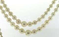 Vintage Graduated Double Strand Pearl Necklace