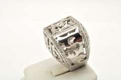 UNIQUE 18 KT WHITE GOLD DIAMOND RING