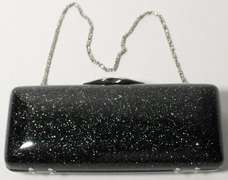 Lulu Gunnes black purse " don't forget lipstick "