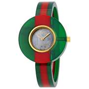 New Womens Gucci Swiss w Transparent MoP Dial