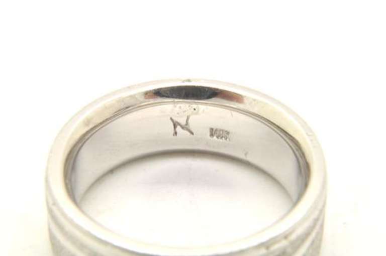 LADIES 14 KT WHITE GOLD WEDDING BAND