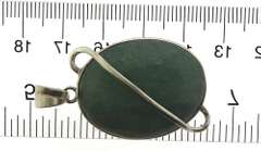 Sterling Silver Green Jade Pendant