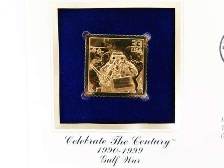 6 1st Day Issues & 22KT Replica Stamps