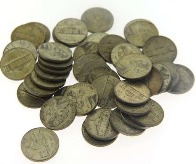 40 Near Unc Silver WW 11 War Nickels