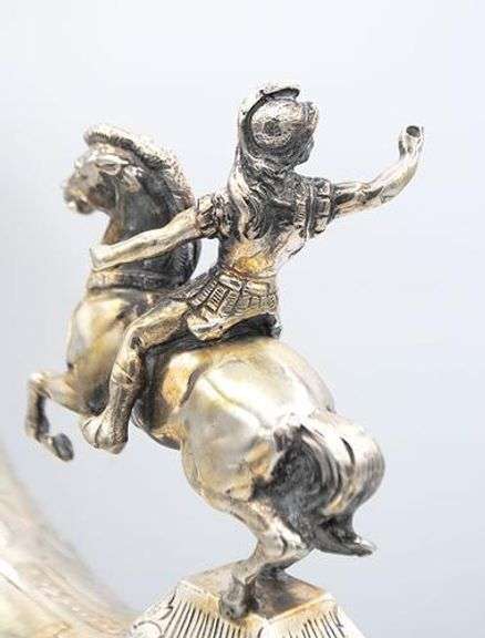 Stunning German Silver Horn Sculpture