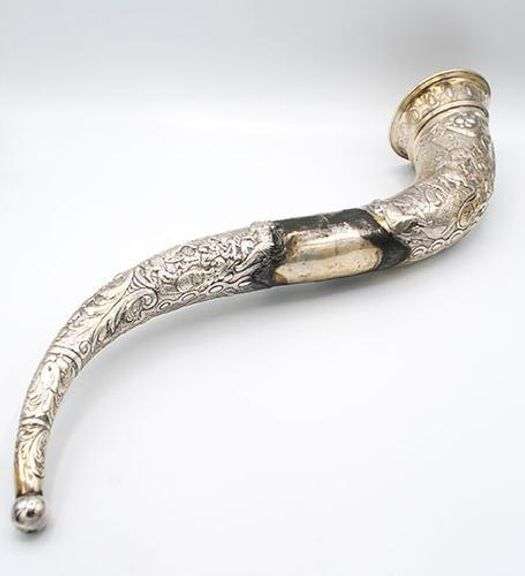 Stunning German Silver Horn Sculpture