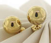 Popular 9.5mm Gold Ball Stud Earrings