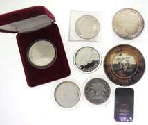 8 Assorted .999 Silver Ingots and Medals 13 Troy Oz