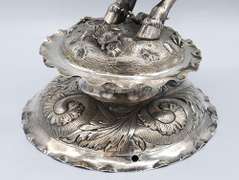 Majestic Large German Silver Horseman Sculpture