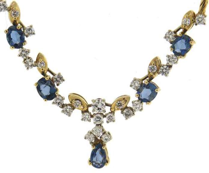 Dazzling Kyanite and Diamond Necklace