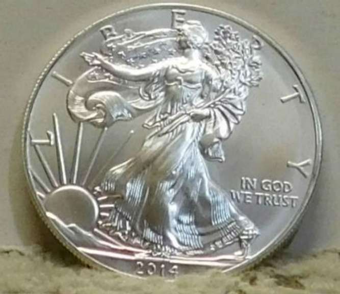 2014 Uncirculated Silver Eagle, one ounce Silver