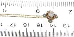 Vintage Two Tone Diamond Pendant on Chain