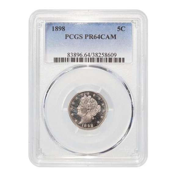 Certified Liberty Nickel 1898 PR64CAM PCGS