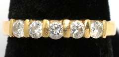 5-Stone Diamond Band in 14KT Yellow Gold