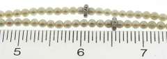 Gorgous 18kt WG Pearl Strand with Diamond Cut Spacers