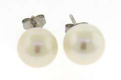 Simple Elegance 14kt WG 7.5-8mm Akoya Pearl Stud Earrings