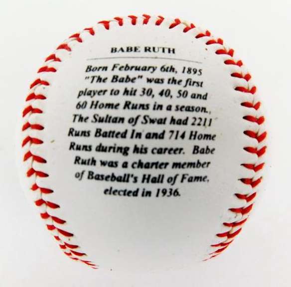 Babe Ruth Photo-Ball with Signature