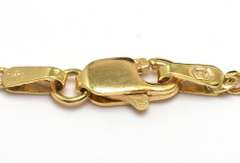 Heart Pendant on Figaro Chain in 14KT Yellow Gold