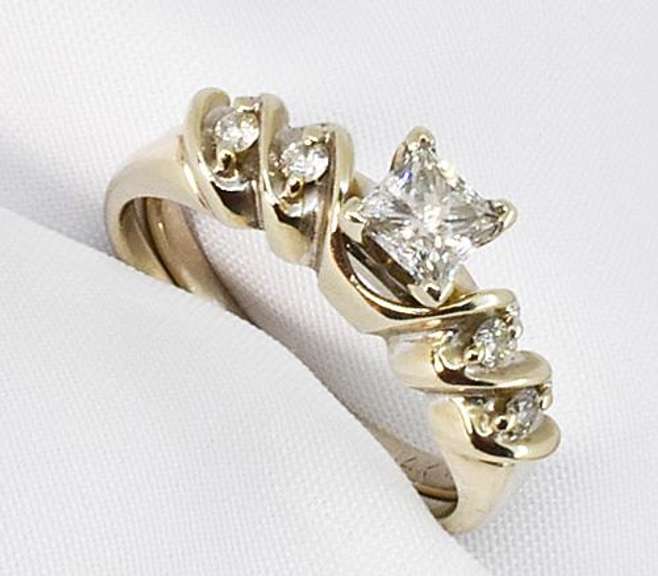 Nice .56 Ct. TW Dia. 14K WG Wedding  Ring Set