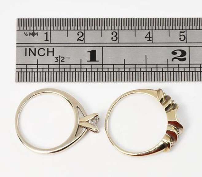Nice .56 Ct. TW Dia. 14K WG Wedding  Ring Set