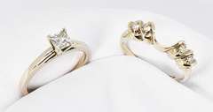 Nice .56 Ct. TW Dia. 14K WG Wedding  Ring Set
