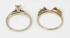 Nice .56 Ct. TW Dia. 14K WG Wedding  Ring Set