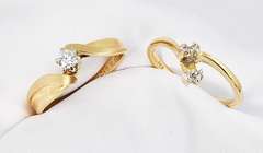 Graceful .28 Ct. TW Dia. 14K Wedding Ring Set