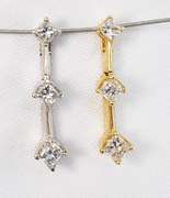 Past Preset Future Diamond 14K W&Y Gold Pendants
