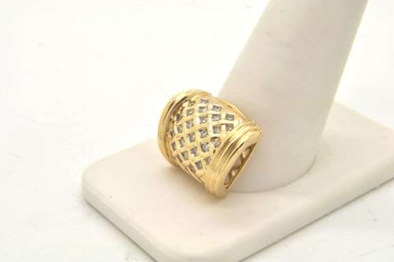 LADIES 14 KT GOLD DIAMOND PENDANT / SLIDE