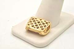 LADIES 14 KT GOLD DIAMOND PENDANT / SLIDE