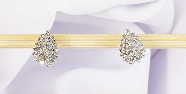 Adorable Diamond Earrings in 10K White Gold