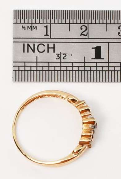 Formal Marquise Sapphire and Diamond Ring in 14K