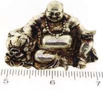 Tibetan Crafted Laughing Buddha Ingot Sculpture