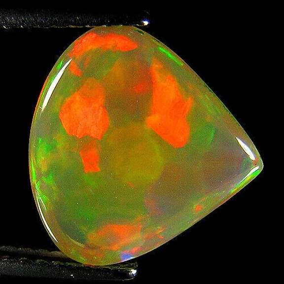 Wide panel flashing 2.97ct 3D honey comb Opal