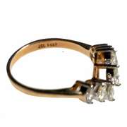 14 K  Yellow Gold 7 Marquise Diamond Ring