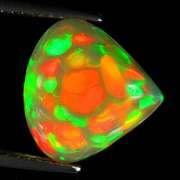 Wide panel flashing 2.97ct 3D honey comb Opal