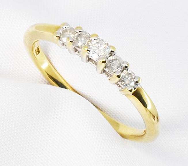 Stately .20 Ct. TW Dia. Ring in 10K Yellow Gold