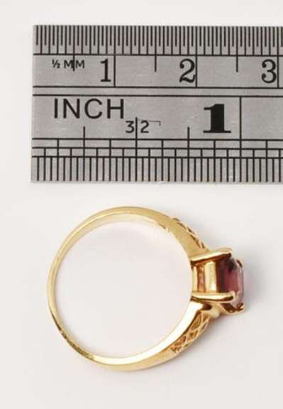 Delightful Rhodolite Garnet Ring in 14K YG