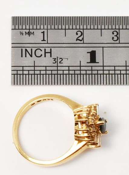 Formal Diamond and Sapphire Ring in 14K YG