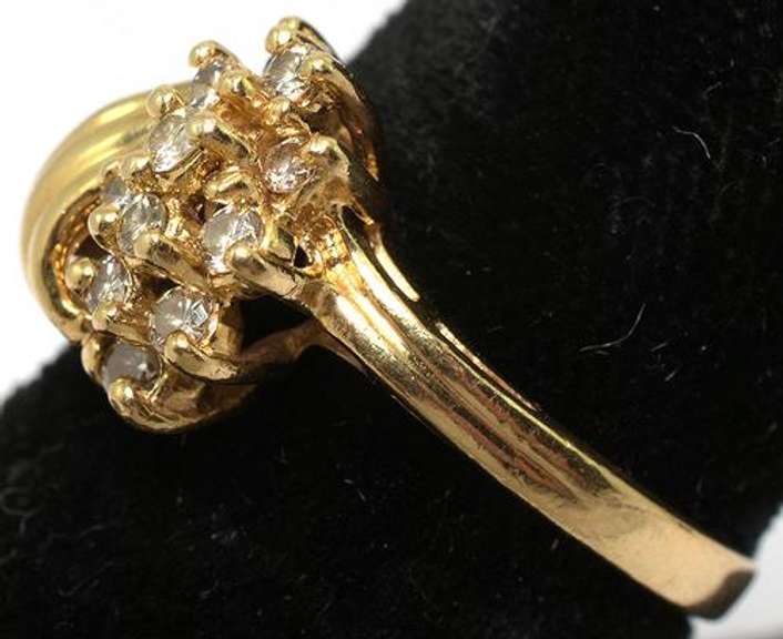 Fancy Diamond Cluster Ring, 14KT